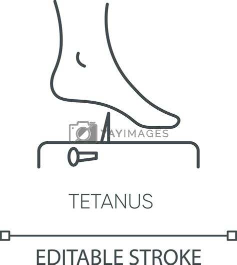 Tetanus Pixel Perfect Linear Icon Thin Line Customizable Illustration