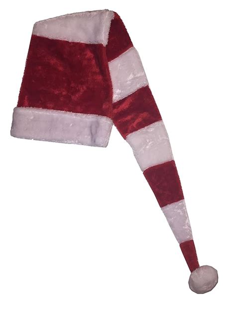 The Christmas Shoppe Extra Long Adult Christmas Plush Red Santa Hat