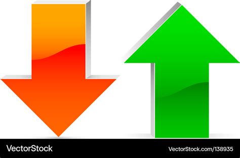 Up And Down Arrow Royalty Free Vector Image Vectorstock