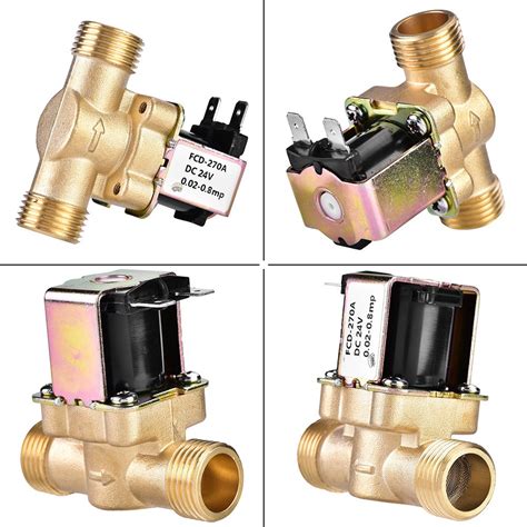 Dc 24v 12inlet Feed Water Solenoid Valve Normally Closed Brass