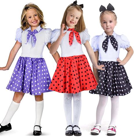 Children 1950s Rock N Roll Grease Fancy Dress 50s 60s Sock Hop Toddler