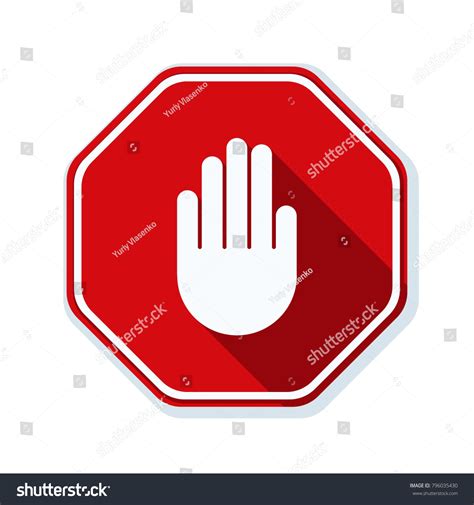 Hand Block Ads Sign Illustration Stock Vector (Royalty Free) 796035430