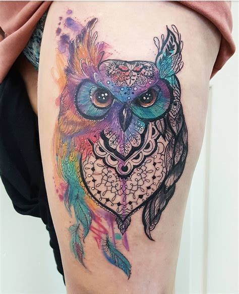Joanne Baker Owl Tattoo Design Watercolor Owl Tattoos Body Art Tattoos
