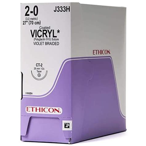 Ethicon Vicryl Violet Suture Ct 2 Taper 2 0 27 Medical