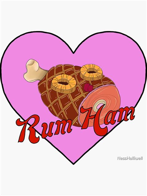 Rum Ham Sticker For Sale By Nesshalliwell Redbubble