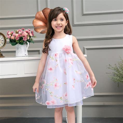 2016 New Childrens Clothing Printing Gauze Princess Children Dress