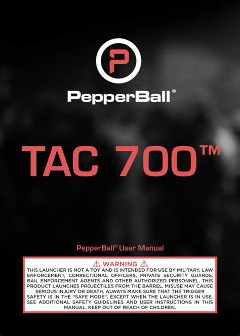 Pdf Tac 700 Pepperball Dokumentips