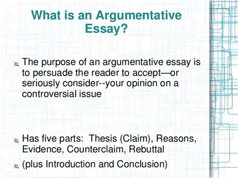 Argumentative Essay Ppt