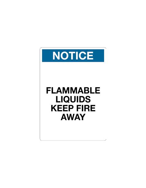 Sticker Notice Flammable Liquids Keep Fire Away X Mm A