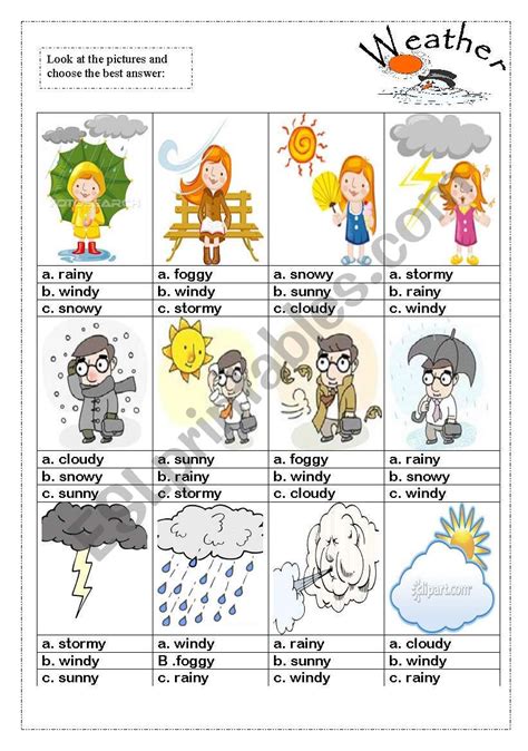 Weather Worksheet Free Esl Printable Worksheets Made By Teachers The