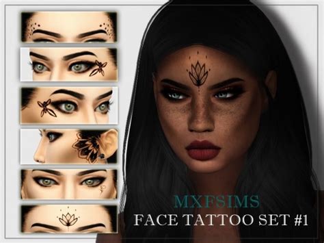 Face Tattoo Set 1 At Mxfsims Sims 4 Updates