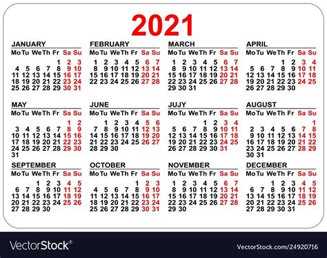 2021 Printable Pocket Calendar Free