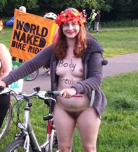 Cute Brunette Southampton 2016 Wnbr World Naked Bike Ride Porn
