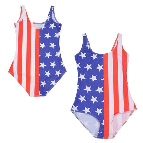 The Stars And The Stripes Swimwear Bathing Suit Usa Beachwear Monokini