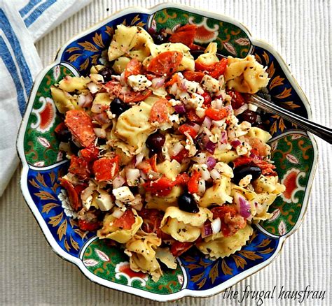 People will actually run towards it instead of away from it. Tortellini Antipasto Salad - Frugal Hausfrau