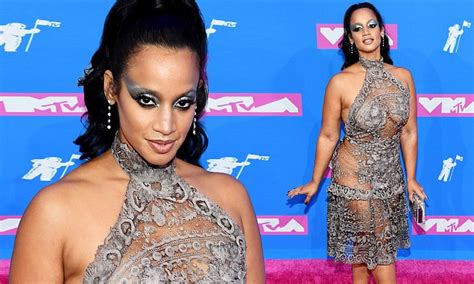 Dascha Polanco Gets Pulses Racing As She Goes Nearly Nude In See Through Lace Gown For Mtv S