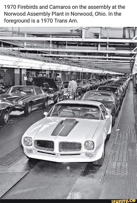 1970 Firebirds And Camaros On The Assembly At The Norwood Assembly