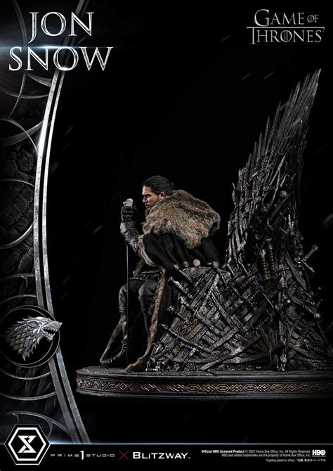 Game Of Thrones Jon Snow Sits On The Iron Throne With Prime 1 Studio