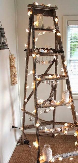 Christmas Decorating Ideas For Old Wooden Ladders Beautiful Holiday