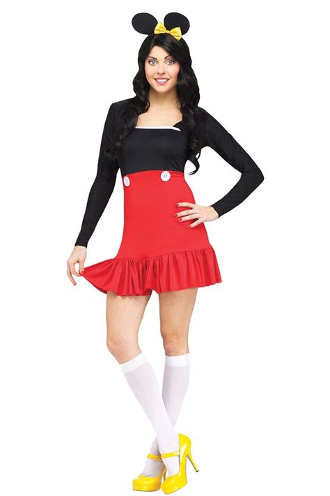 Mickey Mouse Costume For Women Costumes For Women Disney Halloween Costumes Mickey Mouse Costume