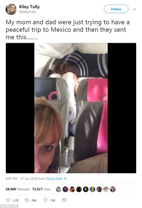 Husband And Wife Share Video Of Couple In Row Behind Them On Flight Having Sex Daily Mail Online