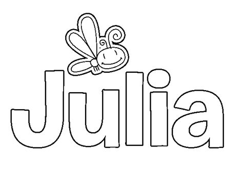 Julia Dibujos De Los Nombres Para Colorear Pintar E Imprimir My Xxx Hot Girl