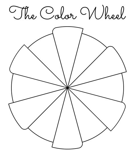 Printable Color Wheel Blank Askworksheet Vrogue Co