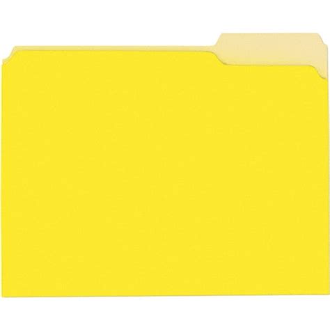 Universal File Folders With Top Tab Letter Yellow 100pack