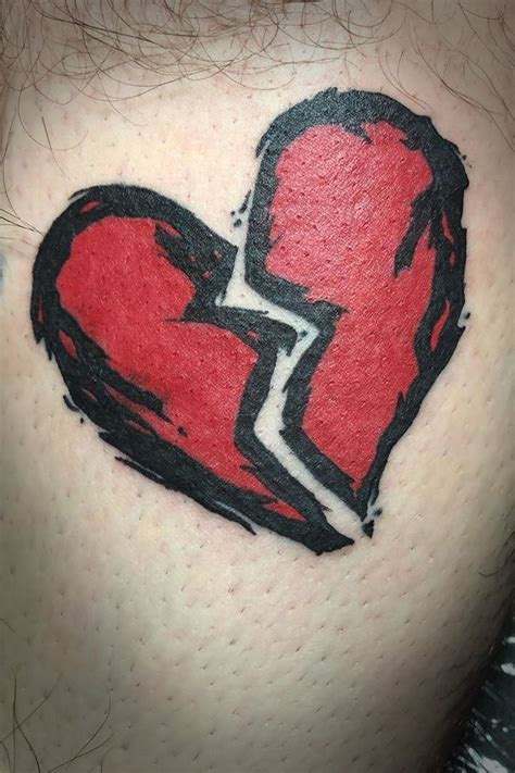 Broken Heart Tattoo As Its Name The Broken Heart Tattoo Design Represents The Broken Heart