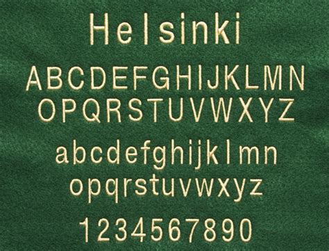 Hillside Graphics And Embroidery Embroidery Font Samples Helsinki