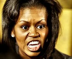 Image result for SCOWLING ANGRY MICHELL OBAMA