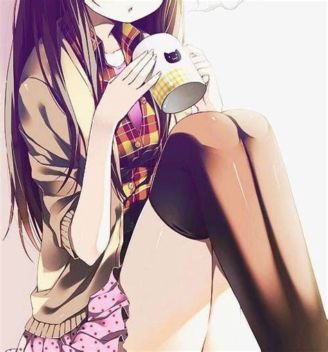 Anime Girls Drinking Coffee Animoe