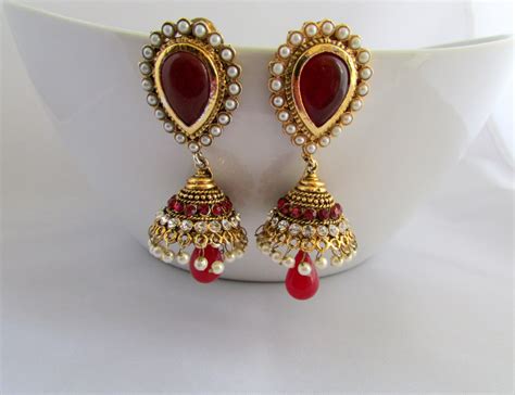 Shop from the world's largest selection and best deals for hook green hoop costume earrings. Meryem Uzerli: Indian Jhumka Earrings