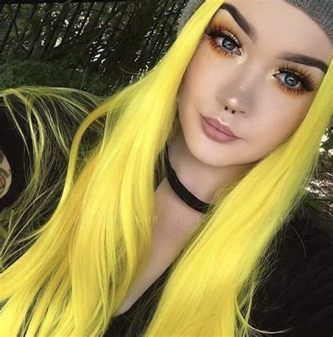 Yellow Wigs For Beautiful Woman Tone Yellow Hair Yellow Hair Color Bright Yellow Yellow Art