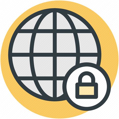 Digital Security Globe Internet Security Lock Sign Network