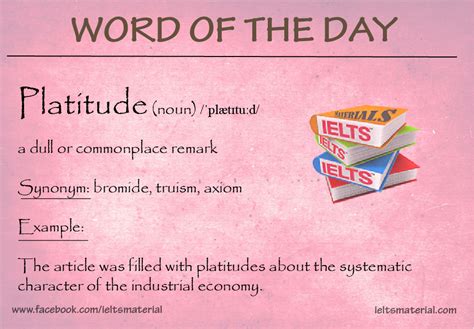 Platitude Word Of The Day For Writing Task 2