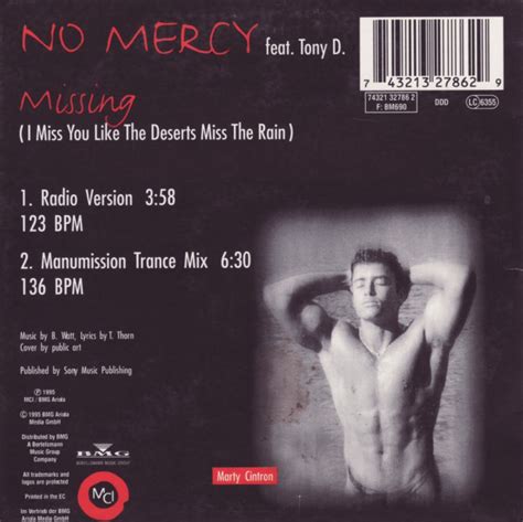 Musicollection No Mercy Missing Cd 2titres 1995