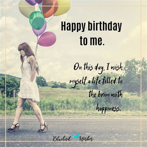 A Woman Walking Down The Street With Balloons In Her Hand And A Quote