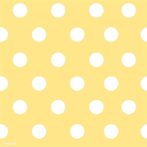 Yellow And White Seamless Polka Dot Pattern Vector Free Image By