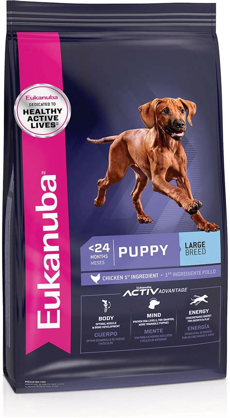 Eukanuba puppy large breed dry dog food provides complete and balanced nutrition to fuel your furry companion's developing body and mind. Eukanuba Large Breed Puppy Dry Dog Food, 33-lb bag - Chewy.com