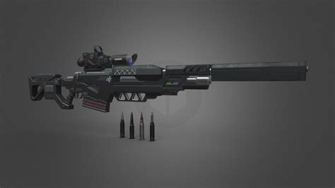 Futuristic Sci Fi Sniper 3d Model By Harikrishnan R 47fortyseven