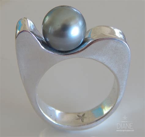 Tahitian Pearl Wave Ring Tahitian Pearls Wave Ring Ring Designs