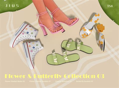 Jius Jius Sims Flower And Butterfly Collection 03