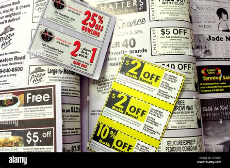 A Booklet Of Discount Coupons Stock Photo Alamy