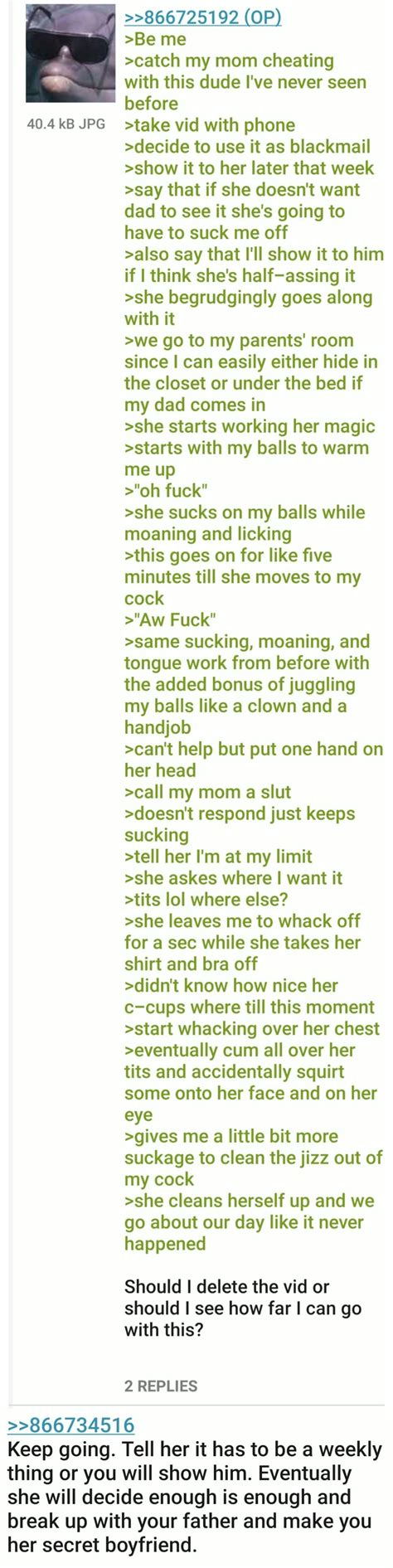 Anon Blackmails His Mom R Greentext Greentext Stories Know Your Meme
