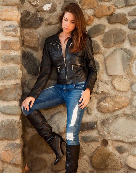 Leather Girl Leather Jacket Girl Fashion Outfits With Hats