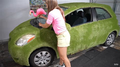 Astroturf Toyota Hatch Becomes Chia Pet To Bedazzle Strangers Spidey