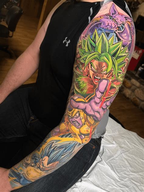 Almost Finished Dragonball Sleeve Done By Derek Turcotte Electric Grizzly In Canmore Ab R