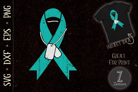 Veteran Ptsd Awareness Teal Ribbon Graphic By Zemira · Creative Fabrica