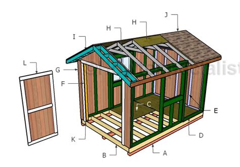 8x12 Gable Shed Roof Plans Howtospecialist How To Build Step By